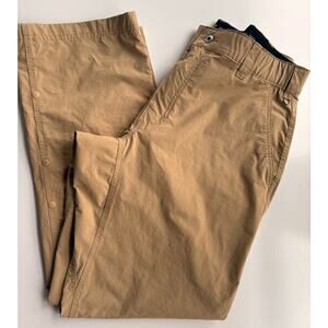 Alaskan Hardgear Pants 36x32 Khaki Tan Stretch Cargo Hiking Roll Hem